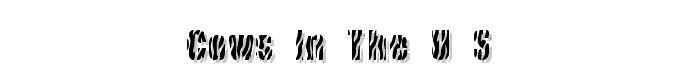 Cows In the U.S. font